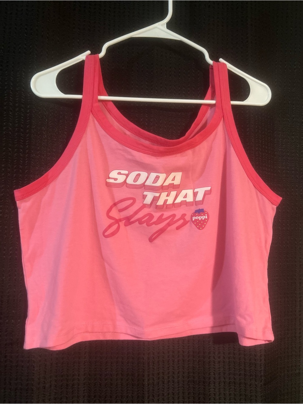 Women’s Pink Poppi ‘Soda That Slays' Crop Tank Top